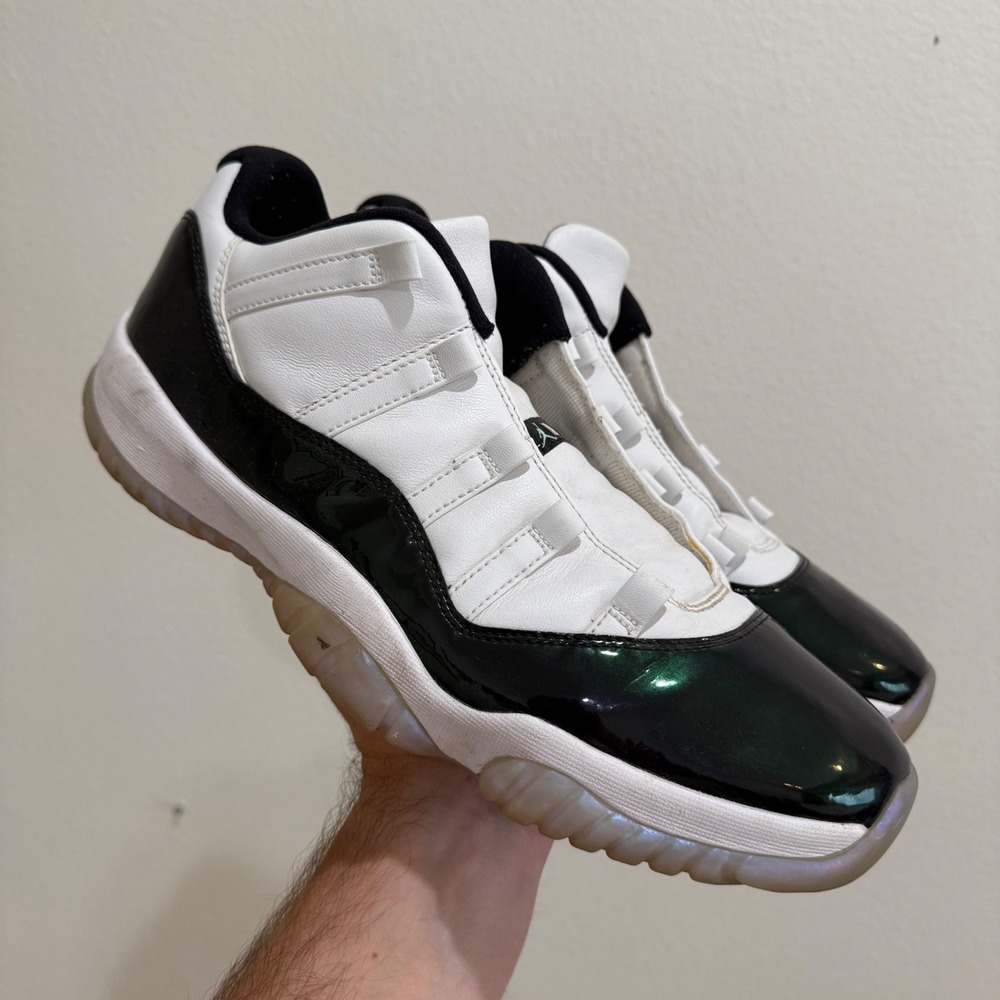 Jordan 11 Retro Low Easter Emerald White Green 528895-145 Mens Sneaker